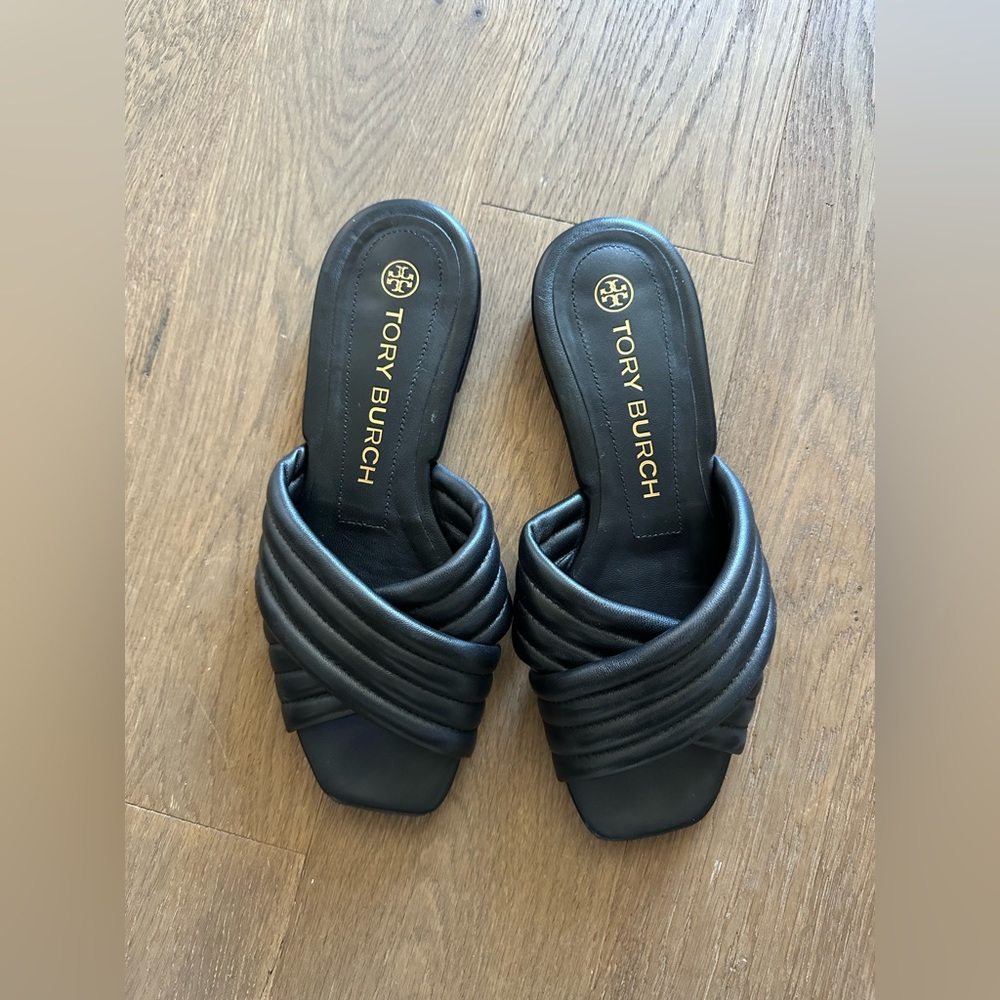 Tory Burch Kira Leather slides/sandals - Black size 8